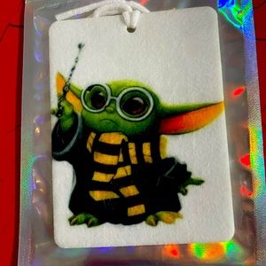 Baby Yoda  Car freshie. Warm Vanilla Sugar scented.